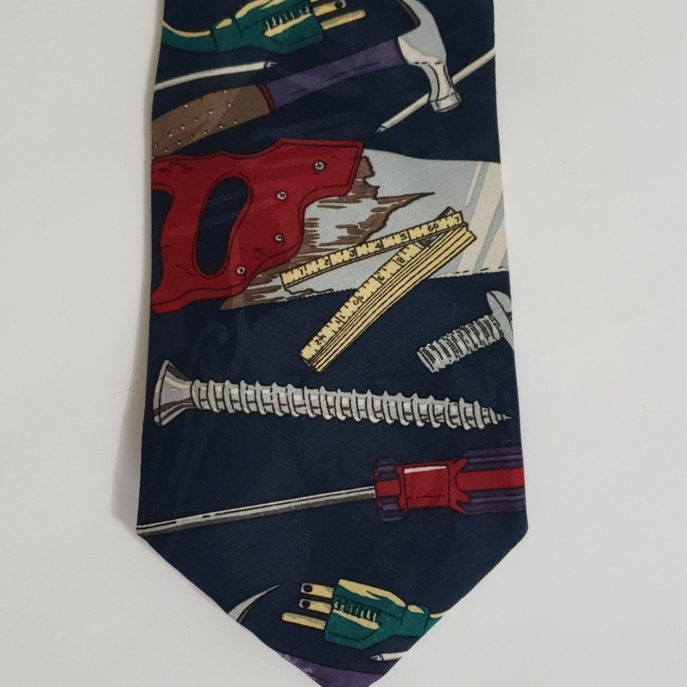 Home Improvement Tool Time Necktie 100% Polyester